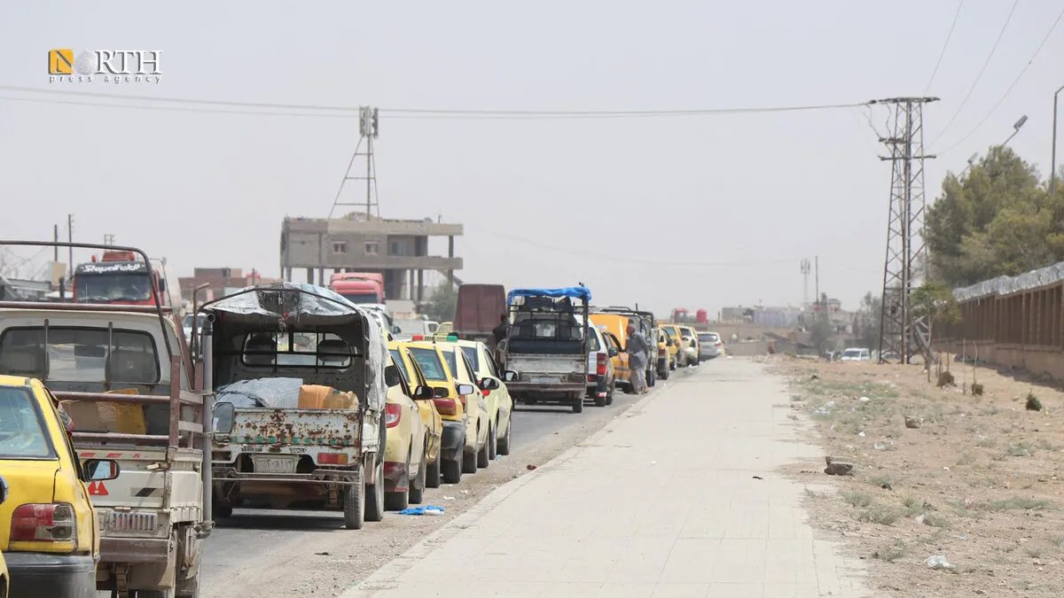 تفاقم أزمة البنزين في الحسكة: طوابير طويلة أمام محطات الوقود