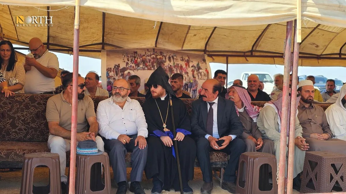 في ذكرى الإبادة الإيزيدية: وضع حجر الأساس لمعبد جديد في ريف عامودا