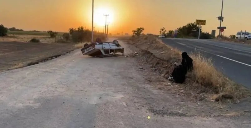 امرأة سورية تنجو بأعجوبة من حادث انقلاب في أورفا وتقرأ القرآن شكرًا لله