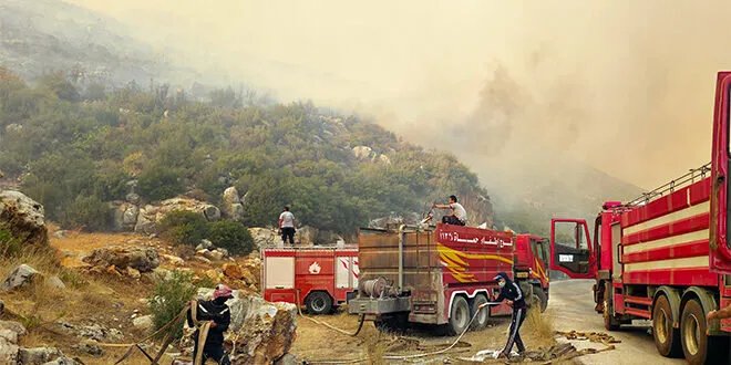 الهلال الأحمر يستجيب لحرائق ريف حماة بدعم طبي وإغاثي عاجل