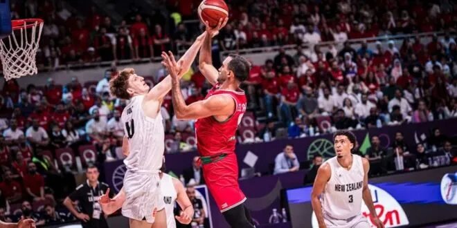 نيوزيلندا تهزم لبنان وتتأهل إلى نصف نهائي كأس آسيا لكرة السلة في السعودية