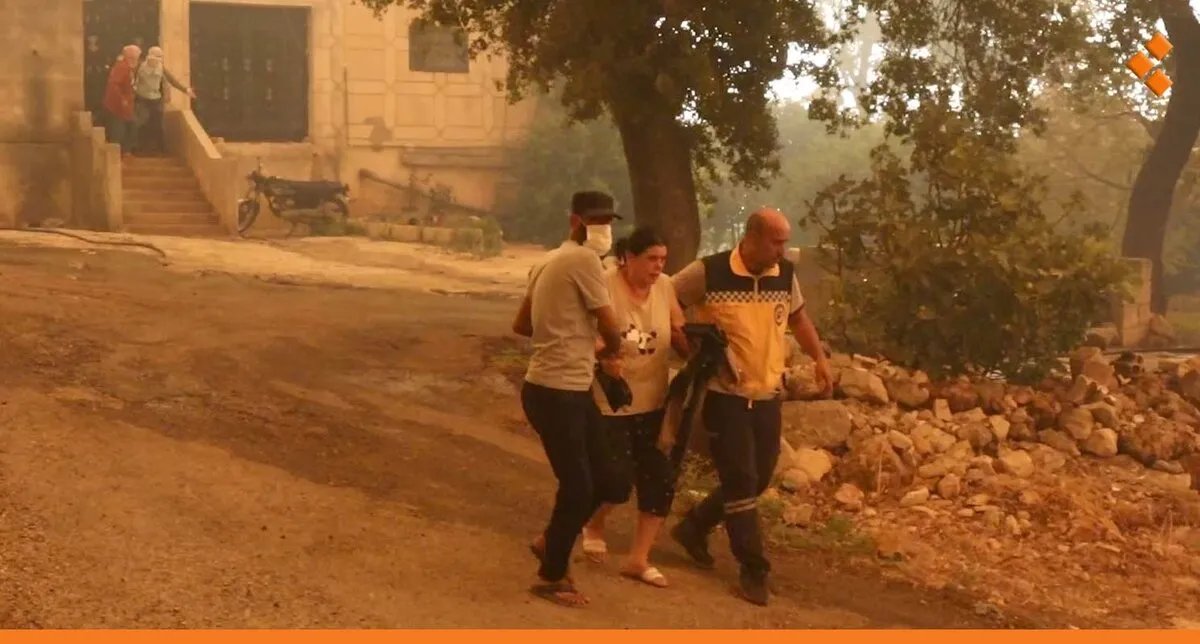 إخلاء مدنيين وتضرر منازل جراء حرائق ريفي حماة واللاذقية وجهود مكثفة للإخماد