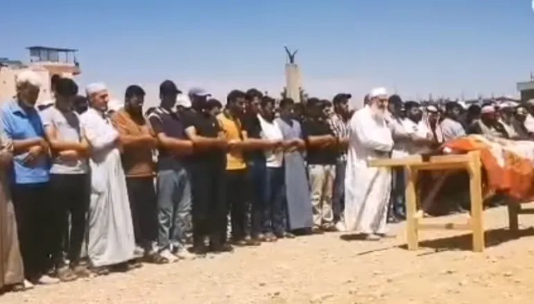 تشييع أسامة الجاعور في القصير بعد وفاته بسجن رومية نتيجة الإهمال الطبي