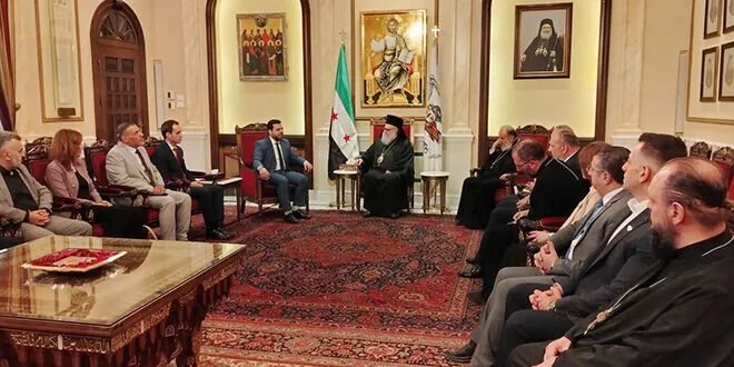 البطريرك يوحنا العاشر يازجي يستقبل وفداً من اللجنة العليا لانتخابات مجلس الشعب في دمشق