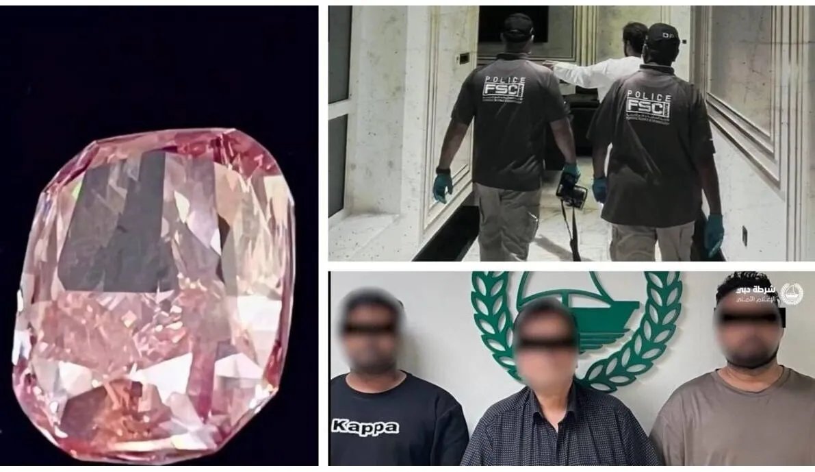 شرطة دبي تحبط مخططاً لسرقة ماسة وردية نادرة بقيمة 25 مليون دولار