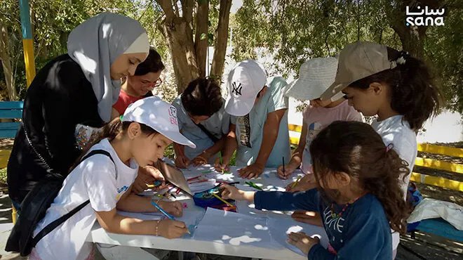 دمشق: نشاط بيئي ترفيهي يعزز الوعي البيئي لدى أطفال دمشق في حديقة تشرين
