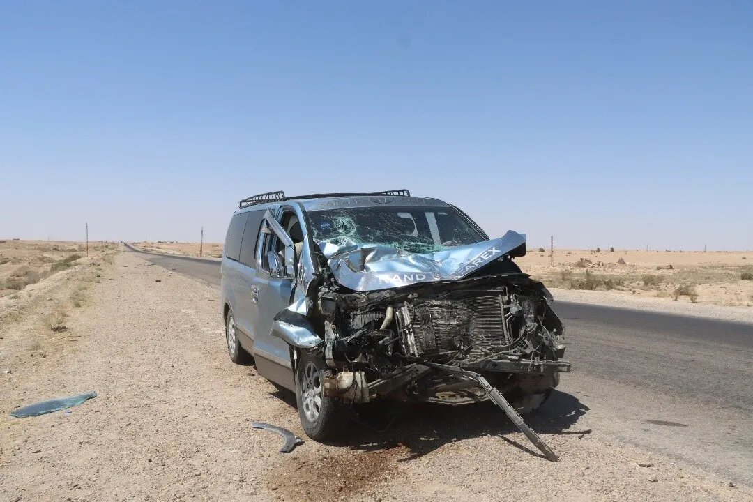إصابات جماعية في حادث سير مروع على طريق دير الزور - تدمر