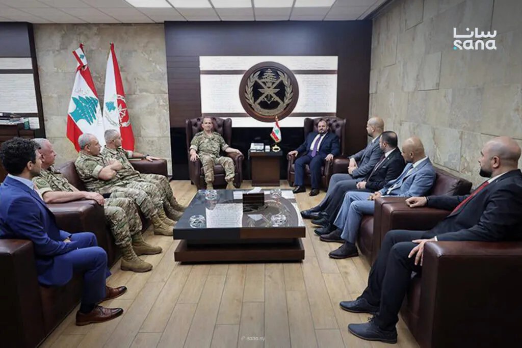 وفد سوري يشكر الجيش اللبناني على دعمه في إخماد حرائق الساحل