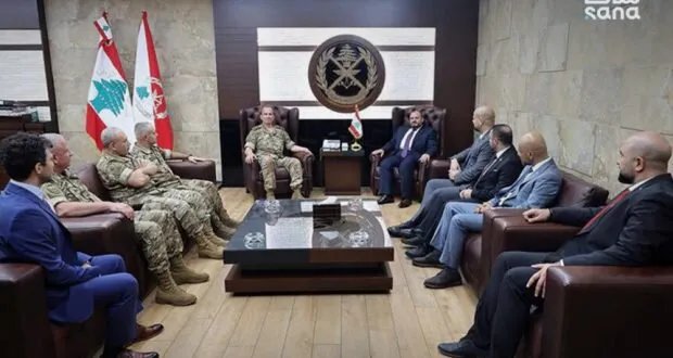 وفد سوري يشكر الجيش اللبناني على دعمه في إخماد حرائق الساحل