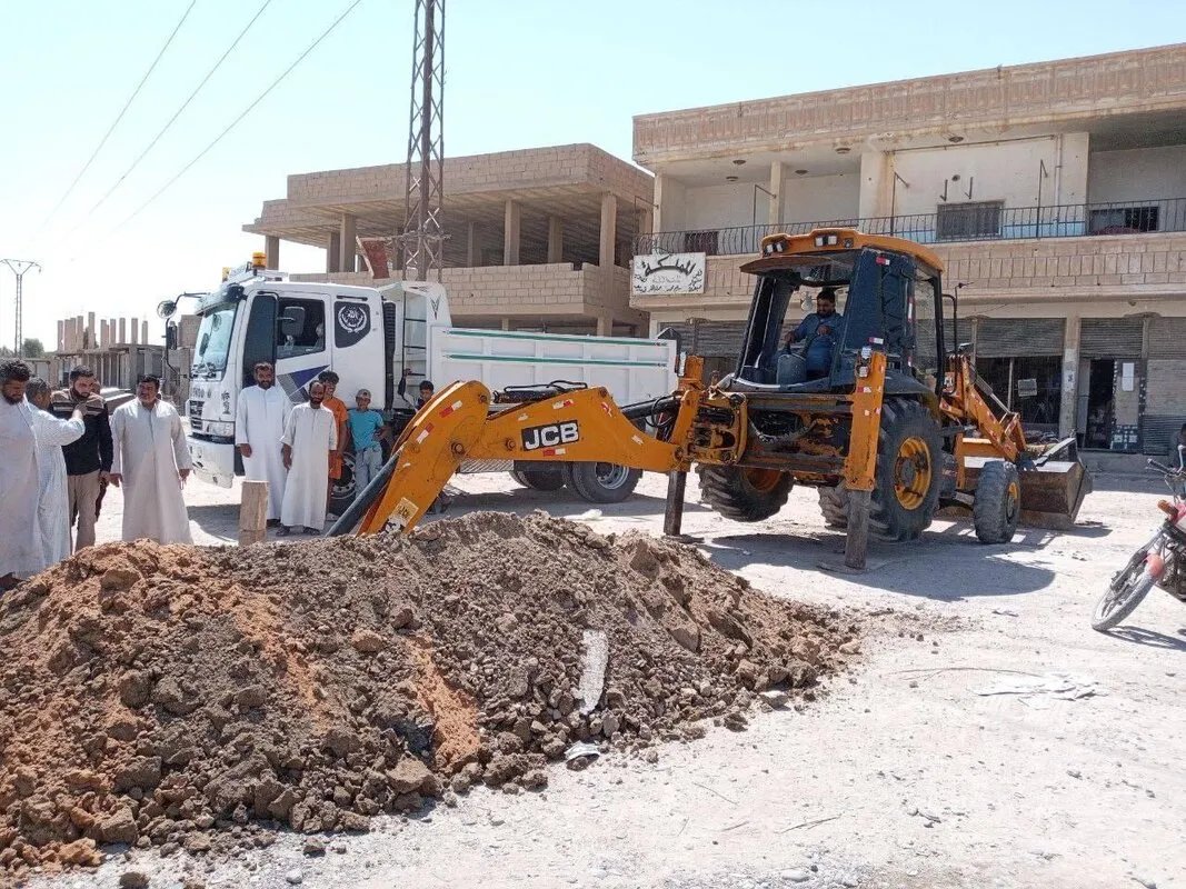 بجهود أهلية ودعم حكومي: إعادة تأهيل شبكة المياه في صبيخان بريف دير الزور