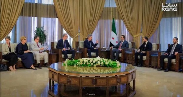 الوزير الشيباني يبحث مع سفراء الاتحاد الأوروبي في دمشق تعزيز التعاون والقضايا الإقليمية