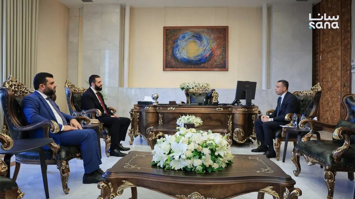 الرئيس الشرع يستقبل رئيس المخابرات العراقي ويناقش التطورات الأمنية والاقتصادية في المنطقة