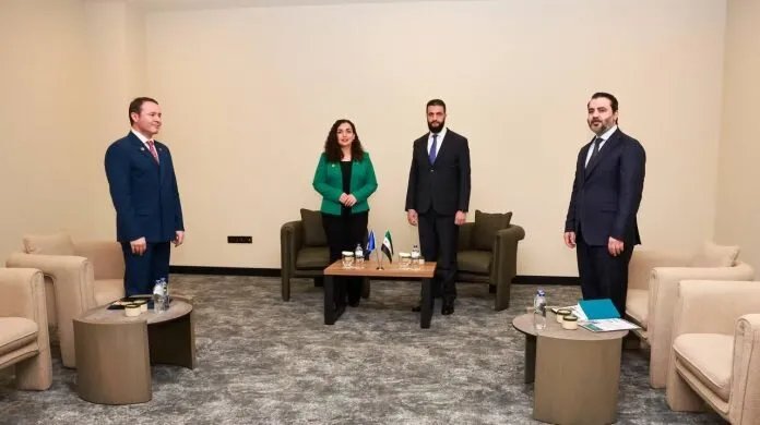 رئيسة كوسوفو تدعو إلى تعزيز العلاقات مع سوريا الحرة وتصف لقاء الشرع بـ "الرائع"