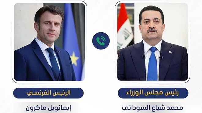 السوداني وماكرون يبحثان تصاعد التوترات الإقليمية ويدعوان إلى الحوار