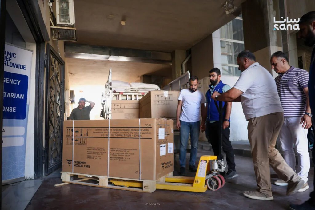 وزارة الصحة السورية تتسلم دفعة جديدة من أجهزة غسيل الكلى لدعم مرضى الفشل الكلوي
