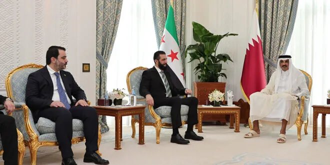 الرئيس الشرع ووزير الخارجية الشيباني في الديوان الأميري بالدوحة: تفاصيل الزيارة