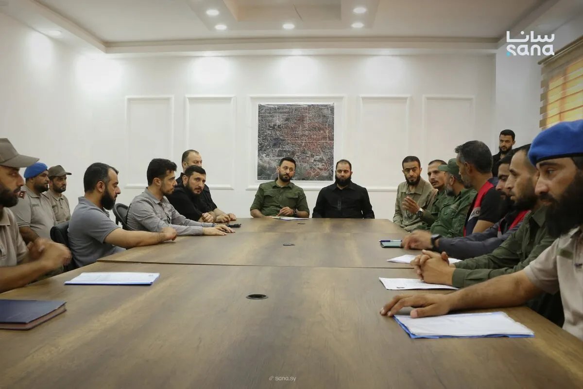 وفد من الداخلية السورية يتفقد الأوضاع الأمنية في مدينة رأس العين/ سري كانيه بالحسكة