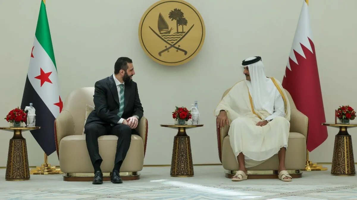 الرئيس الشرع وأمير قطر يبحثان تعزيز العلاقات الثنائية وتطويرها في الدوحة