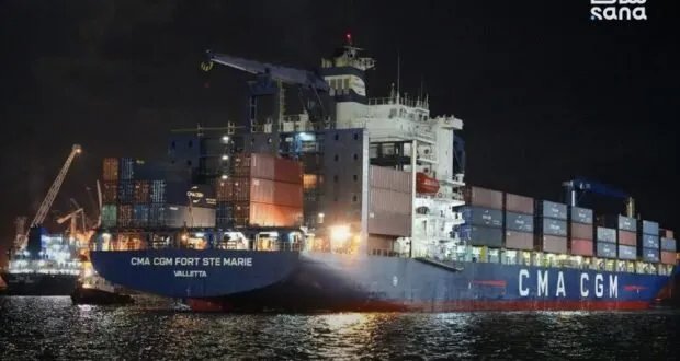 اللاذقية تستقبل أول دفعة من الآليات التشغيلية الحديثة لتطوير المرفأ