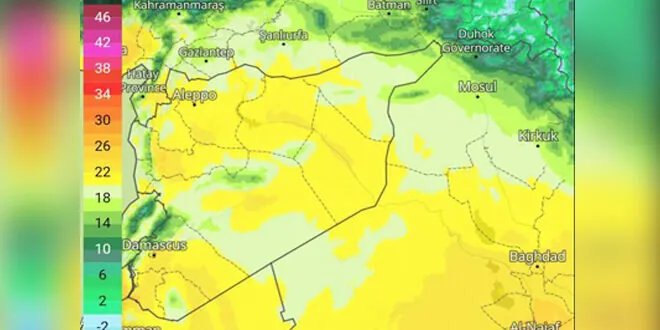 ارتفاع تدريجي في الحرارة وأجواء مستقرة تسود سوريا غداً