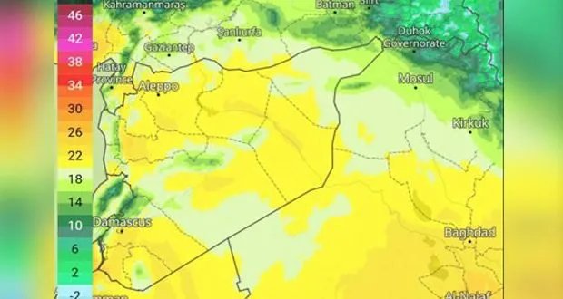 ارتفاع تدريجي في الحرارة وأجواء مستقرة تسود سوريا غداً