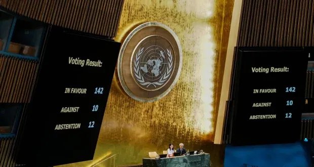 الجمعية العامة للأمم المتحدة تعتمد "إعلان نيويورك" بأغلبية ساحقة لدعم الدولة الفلسطينية