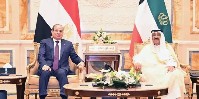 مصر والكويت تتفقان على دعم استقرار سوريا وتنددان بالاعتداءات الإسرائيلية