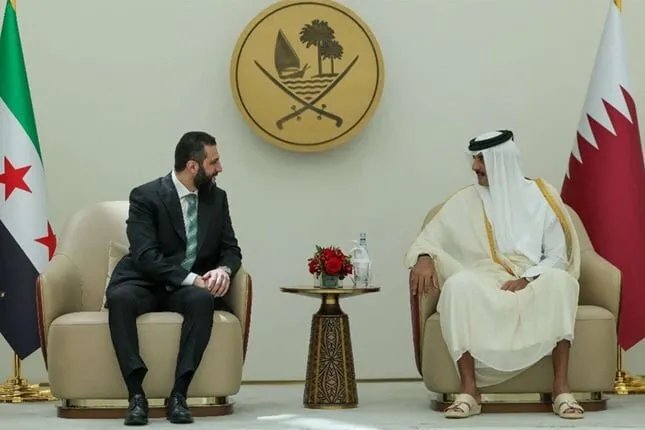 الرئيس الشرع يشيد بموقف قطر الثابت تجاه الثورة السورية في رسالة لأمير قطر