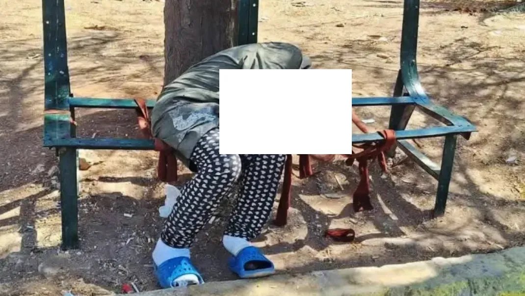 حلب: صورة مؤثرة لسيدة تفارق الحياة وحيدة في حديقة تهزّ منصات التواصل