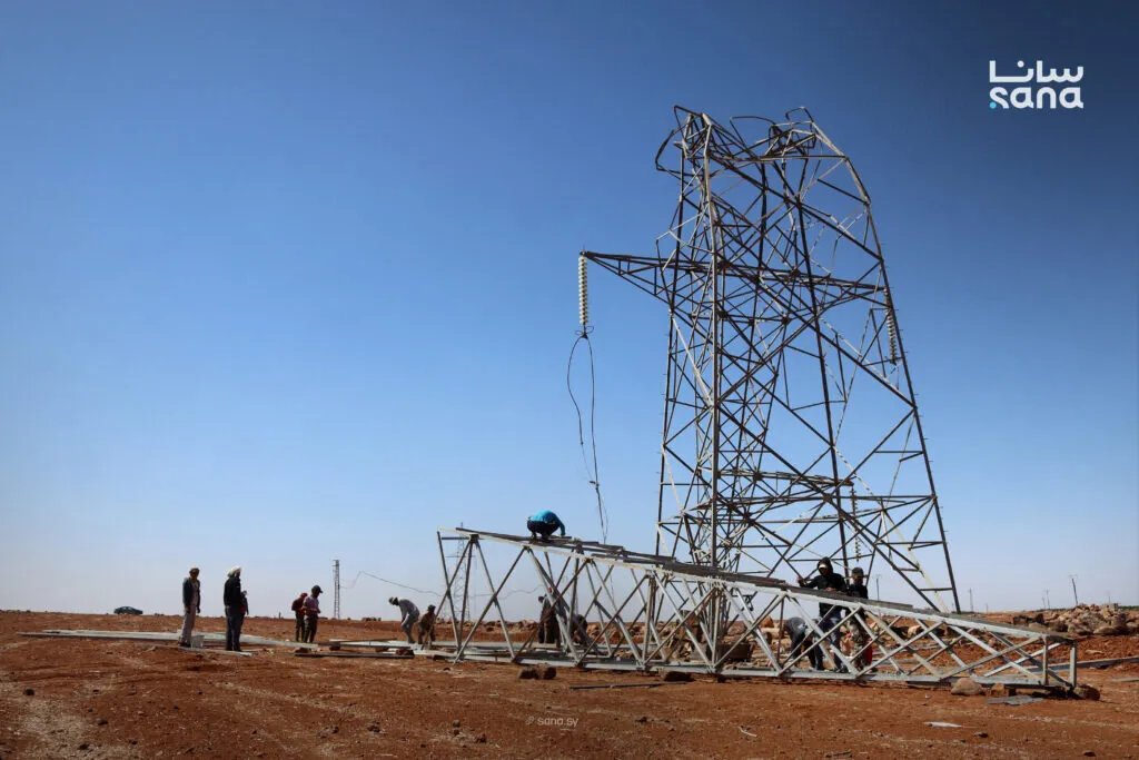 إصلاح خط التوتر العالي بين درعا والسويداء بعد اعتداءات متكررة