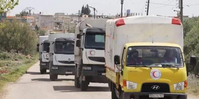 الهلال الأحمر الإماراتي يدعم أهالي كويا بدرعا بمساعدات إنسانية عاجلة