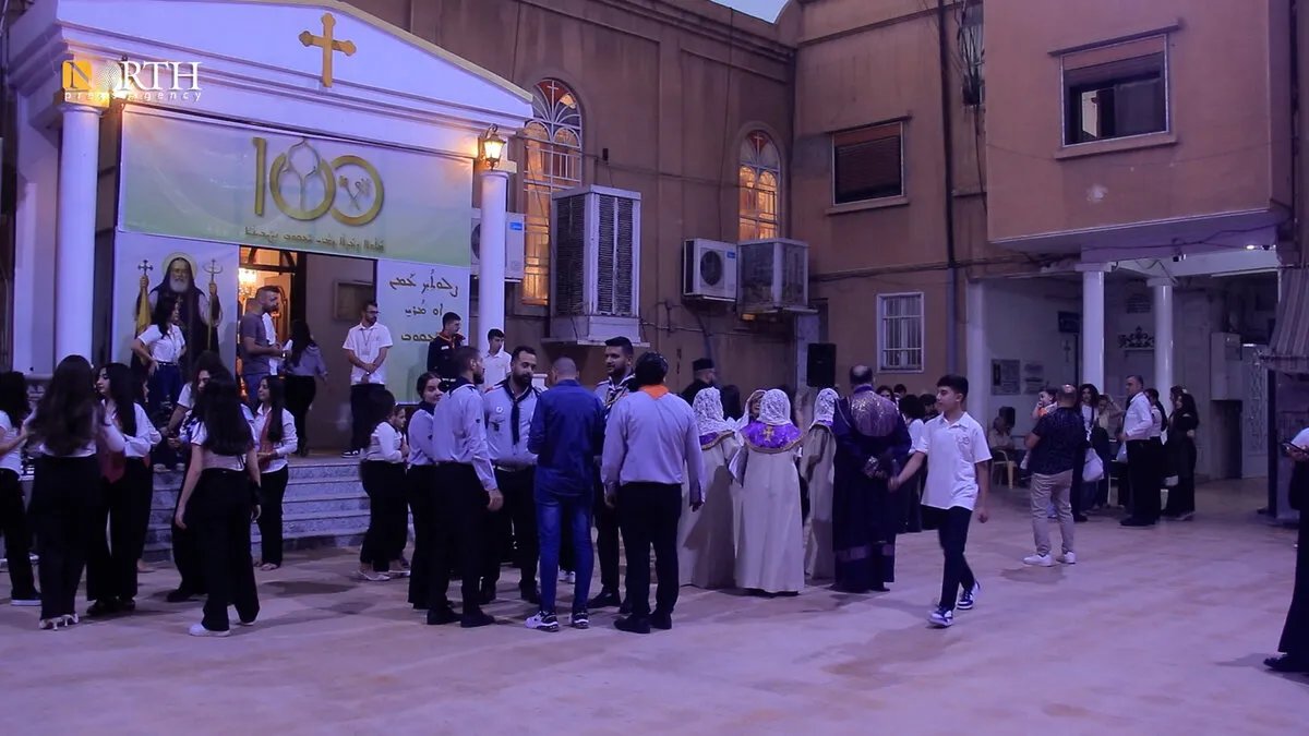 احتفالاً بمئويتها.. مطران السريان يؤكد على العيش المشترك في القامشلي