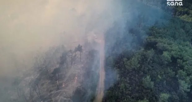 اللاذقية: إخماد حريق في كفرته وجهود مكثفة للسيطرة على حريقين آخرين في الريف