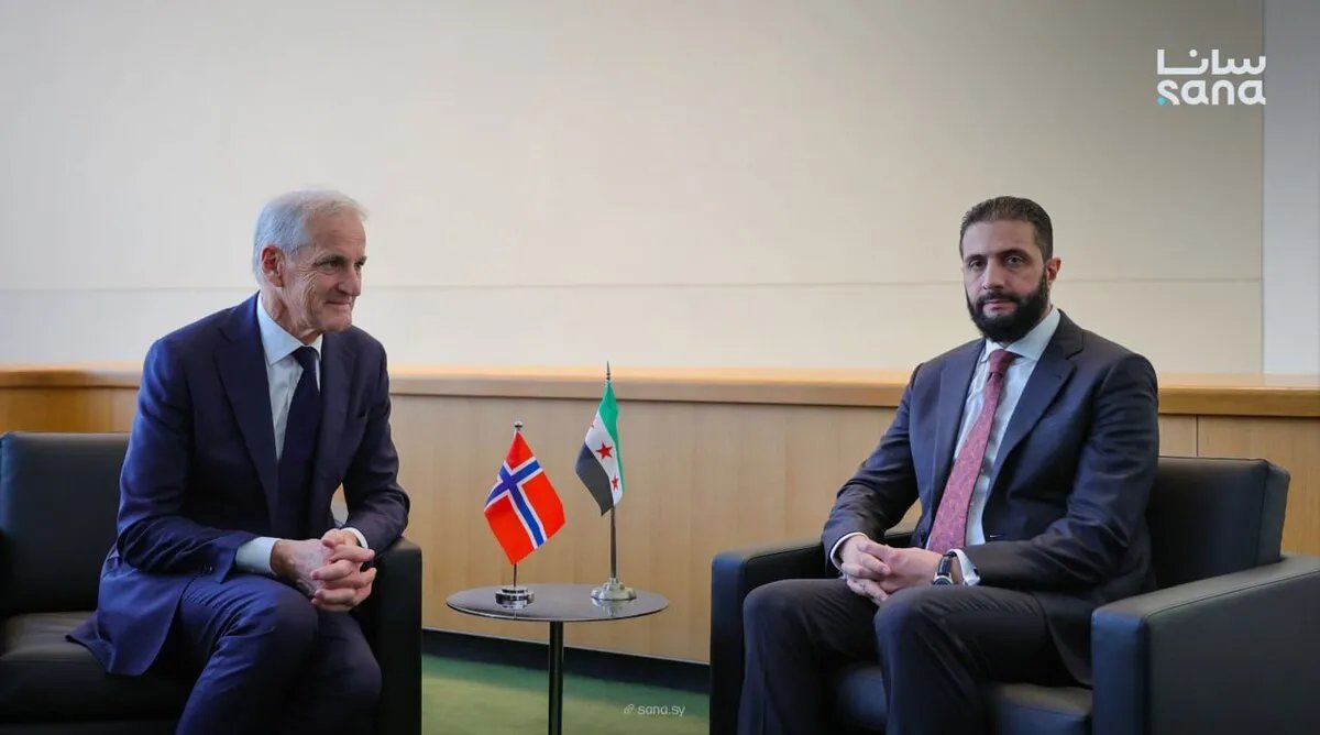 الرئيس الشرع يلتقي رئيس الوزراء النرويجي في نيويورك على هامش اجتماعات الأمم المتحدة