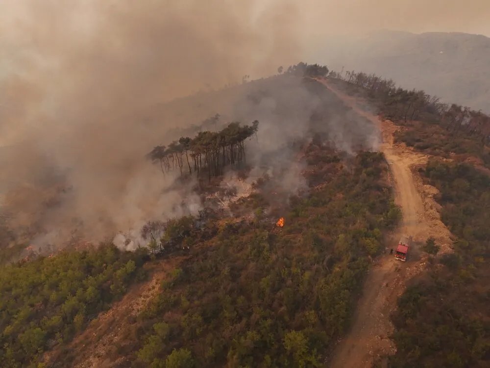 لليوم الثالث: جهود مكثفة للسيطرة على حريق جبل التركمان في اللاذقية وسط تحديات كبيرة