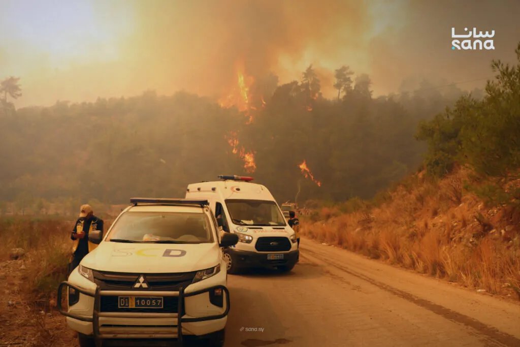 لليوم الرابع على التوالي: جهود مكثفة لإخماد حرائق جبال اللاذقية وسط تحديات كبيرة