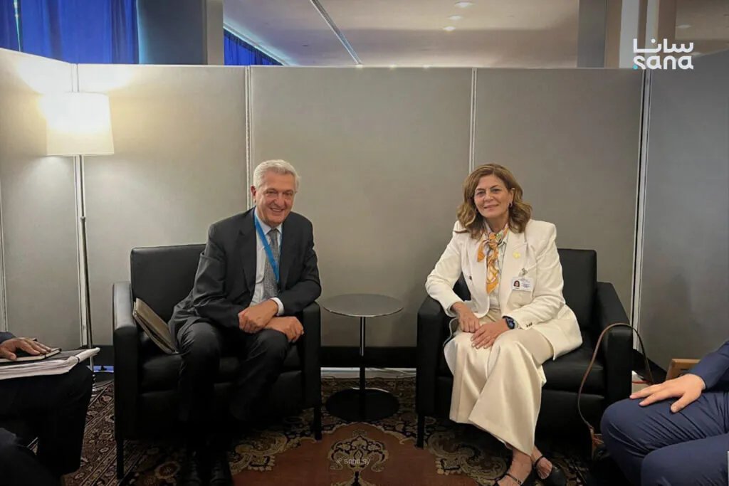 وزيرة الشؤون الاجتماعية تبحث مع المفوض السامي للأمم المتحدة أوضاع النازحين واللاجئين السوريين في نيويورك