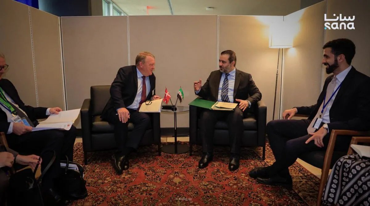 لقاء هام في نيويورك: الوزير الشيباني يبحث العلاقات مع وزير الخارجية الدنماركي لارس لوكه راسموسن