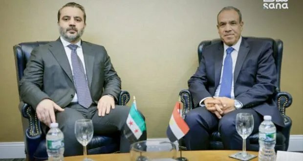 وزير الخارجية المصري يؤكد للشيباني دعم مصر الثابت لوحدة سوريا وسيادتها