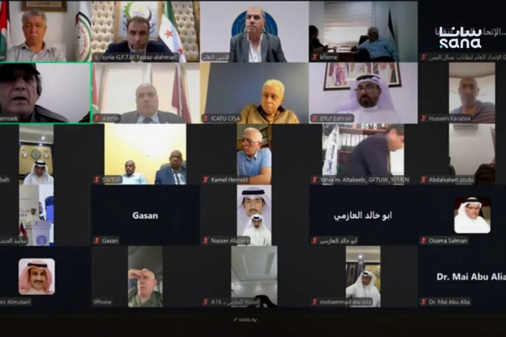 انطلاق أعمال المجلس المركزي للاتحاد الدولي لنقابات العمال العرب في دمشق بمشاركة واسعة