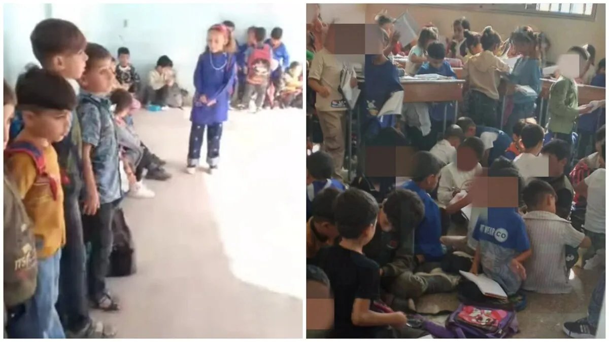 حلب: طلاب يفترشون الأرض في مدارس تفتقر للمقاعد والحكومة تحتفل بافتتاح القلعة