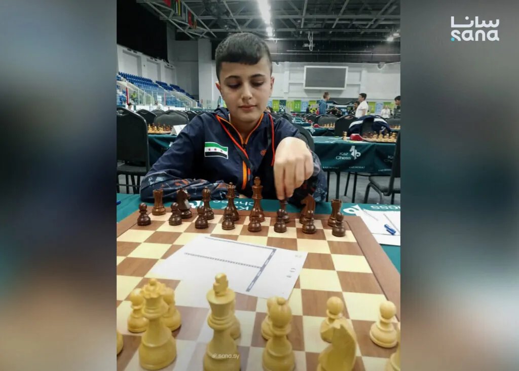 مازن فندي يحرز المركز الثالث في بطولة العالم للشطرنج تحت 12 سنة بكازاخستان