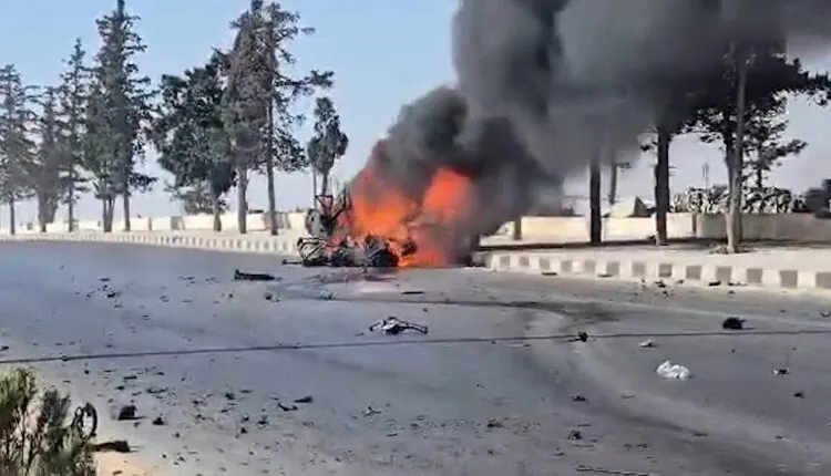 غارة جوية تستهدف سيارة على طريق حارم - باريشا بريف إدلب وسط ترجيحات بمسؤولية التحالف الدولي