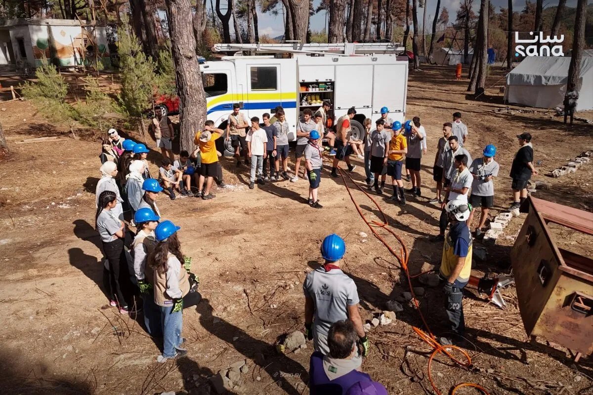 اللاذقية: المخيم الكشفي التدريبي الأول يعزز مهارات الاستجابة للطوارئ بالتعاون مع فوج كشافة سوريا