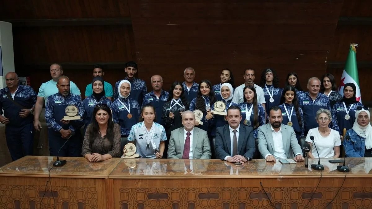 تكريم أبطال سوريا في بطولة غرب آسيا لألعاب القوى بعد حصدهم 17 ميدالية