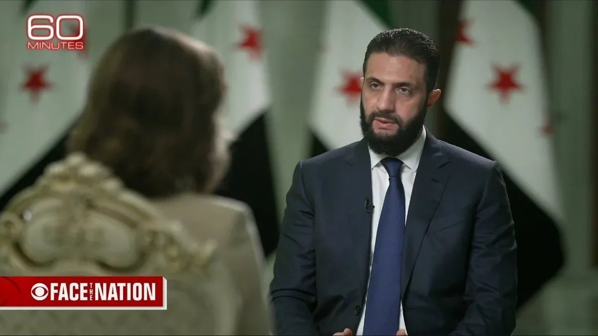 الشرع يكشف في "60 دقيقة": محاكمة الأسد، العقوبات الإقتصادية، وتحذير شديد اللهجة لإسرائيل