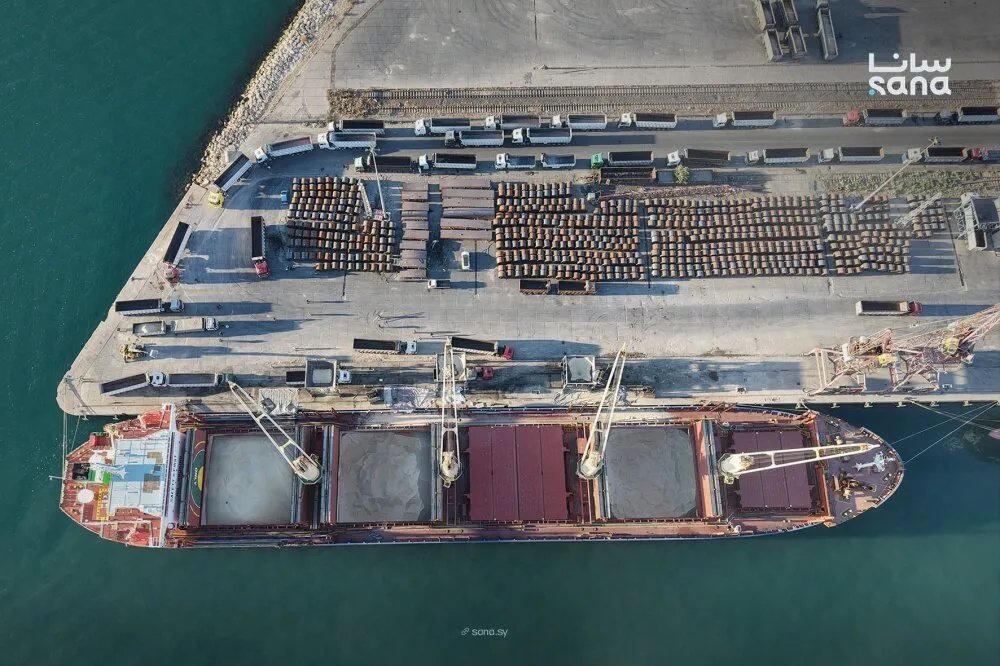 وصول شحنة ضخمة من السكر الخام البرازيلي إلى مرفأ طرطوس لدعم السوق المحلية