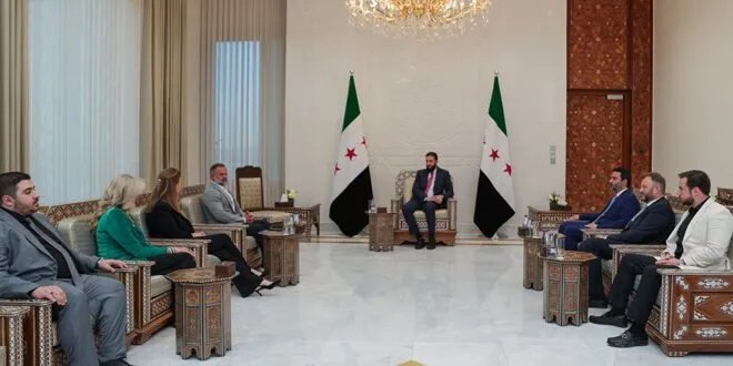 الرئيس الشرع يستقبل عضو الكونغرس الأمريكي "كوري لي ميلز" في دمشق لبحث العلاقات الثنائية