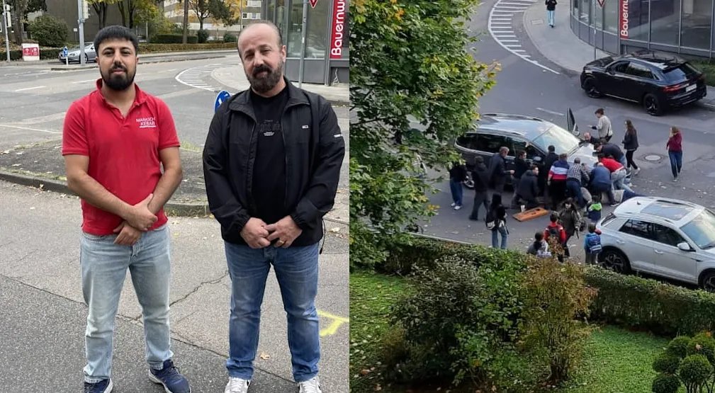 شتوتغارت: عمال مطعم يخاطرون بحياتهم لإنقاذ امرأة تحت سيارة بعد حادث مروع