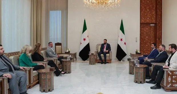 الرئيس الشرع يستقبل عضو الكونغرس الأمريكي "كوري لي ميلز" في دمشق لبحث العلاقات